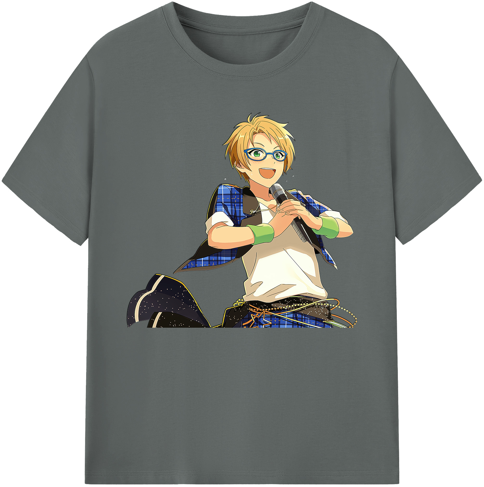 （画像用） あんさんぶるスターズ! Ensemble Stars 綿100％ メンズ半袖Tシャツ｜肌触りやわらか＆通気性